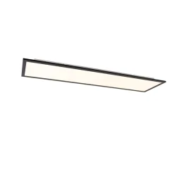Qazqa Modern Led Paneel Zwart 120 Cm Incl. Led Dim To Warm - Liv