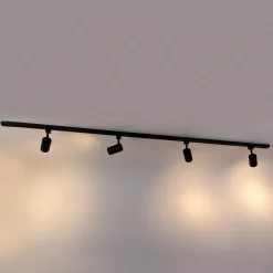 QAZQA Modern Railsysteem Met 6 Spots Zwart 1-fase 286cm - Iconic Jeana