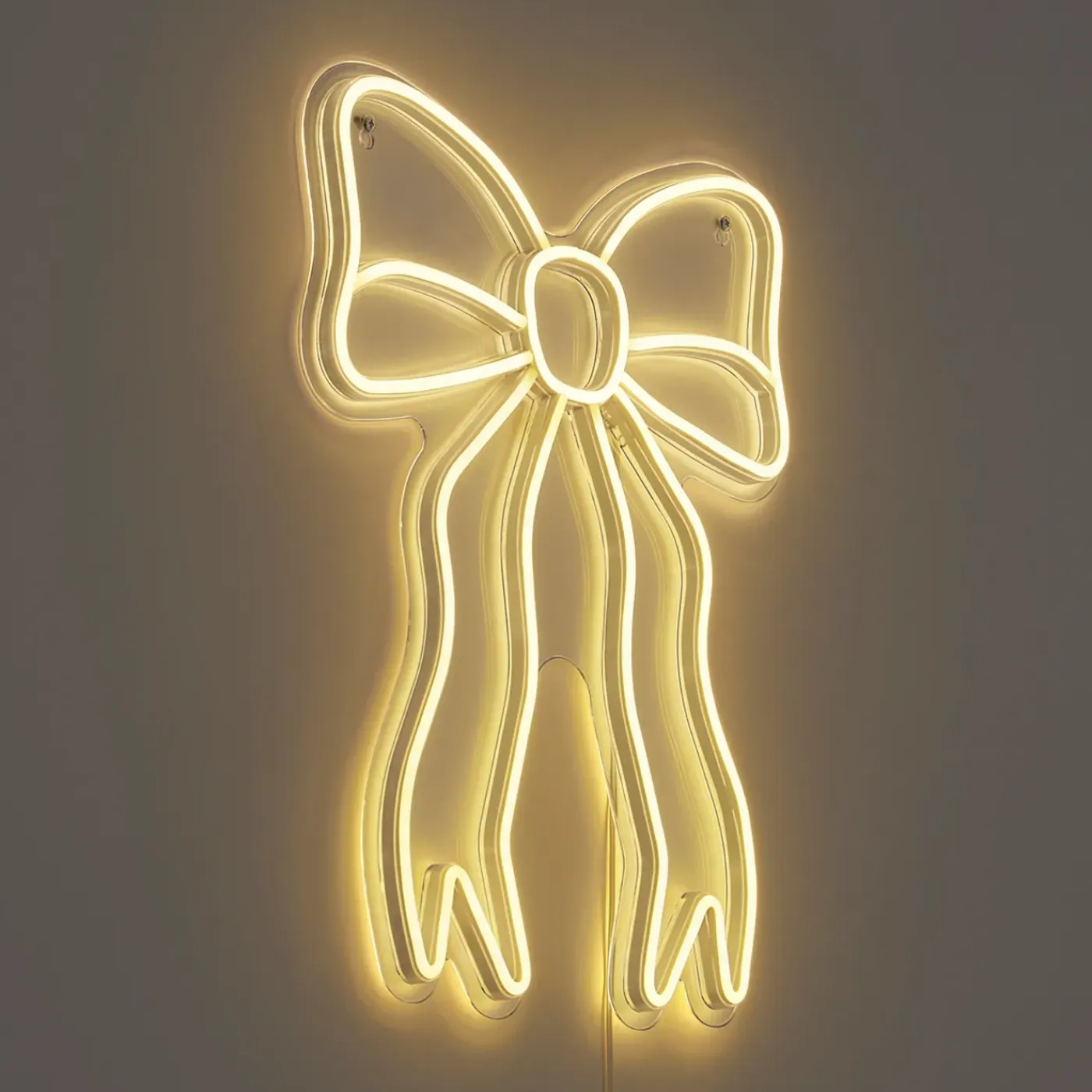 QAZQA Neon Wandlamp Warm Wit Incl. Led - Bow
