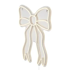 QAZQA Neon Wandlamp Warm Wit Incl. Led - Bow