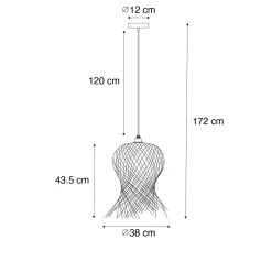 Qazqa Oosterse Buiten Hanglamp Bamboe Ip44 - Carlos