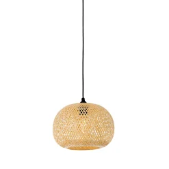 Qazqa Oosterse Buiten Hanglamp Bamboe 3-lichts Ip44 - Rafael