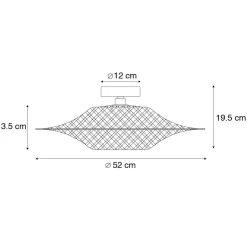 QAZQA Oosterse Buiten Plafondlamp Bamboe 50 Cm Ip44 - Rina