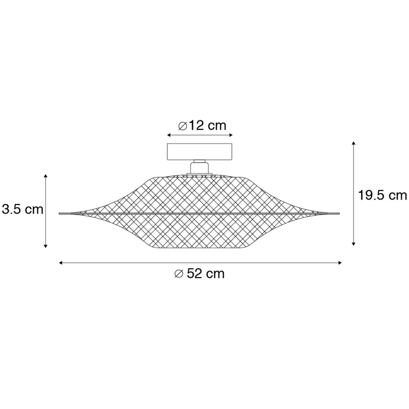 QAZQA Oosterse Buiten Plafondlamp Bamboe 50 Cm Ip44 - Rina