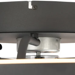 Qazqa Plafondventilator Zwart 50cm Incl. Led Dimbaar Met Afstandsbediening - Maddy