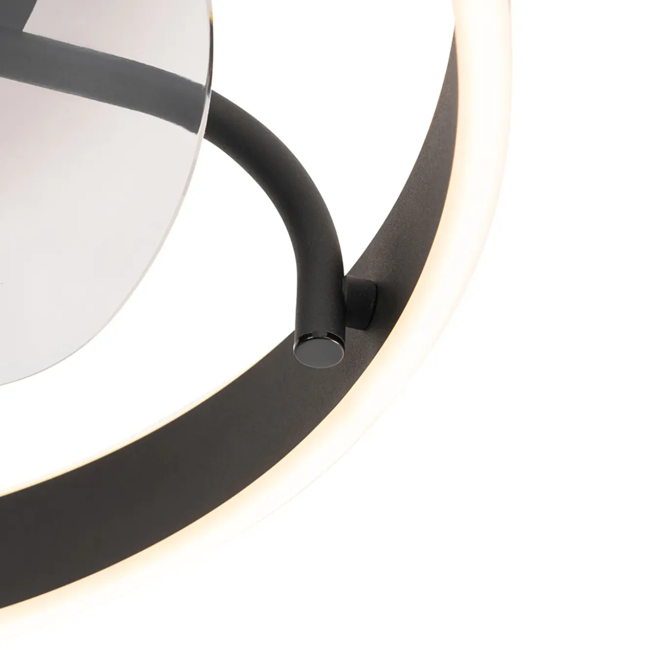 Qazqa Plafondventilator Zwart 50cm Incl. Led Dimbaar Met Afstandsbediening - Maddy