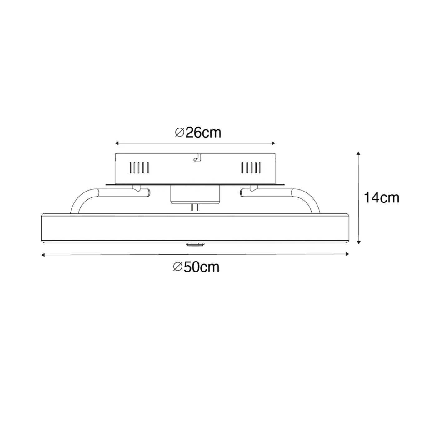 Qazqa Plafondventilator Zwart 50cm Incl. Led Dimbaar Met Afstandsbediening - Maddy