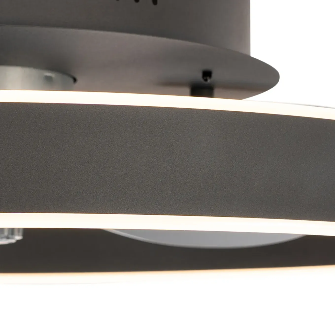 Qazqa Plafondventilator Zwart 50cm Incl. Led Dimbaar Met Afstandsbediening - Maddy