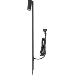 QAZQA Prikspot Zwart 80cm Incl. Led Verstelbaar Ip65 Incl. Snoer En Stekker - Carl
