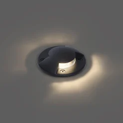 Qazqa Set Van 6 Moderne Grondspots Zwart Gu10 50mm 2-lichts Effect Ip65 - Cellar