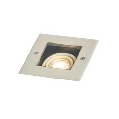 QAZQA Set Van 6 Moderne Grondspots Beige Gu10 50mm Draai- En Kantelbaar Ip65 - Oneon