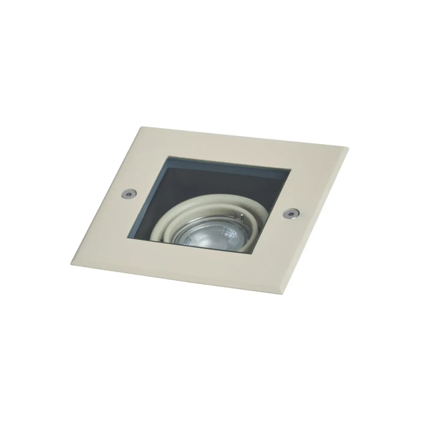 QAZQA Set Van 6 Moderne Grondspots Beige Gu10 50mm Draai- En Kantelbaar Ip65 - Oneon
