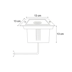 QAZQA Set Van 6 Moderne Grondspots Beige Gu10 50mm Draai- En Kantelbaar Ip65 - Oneon