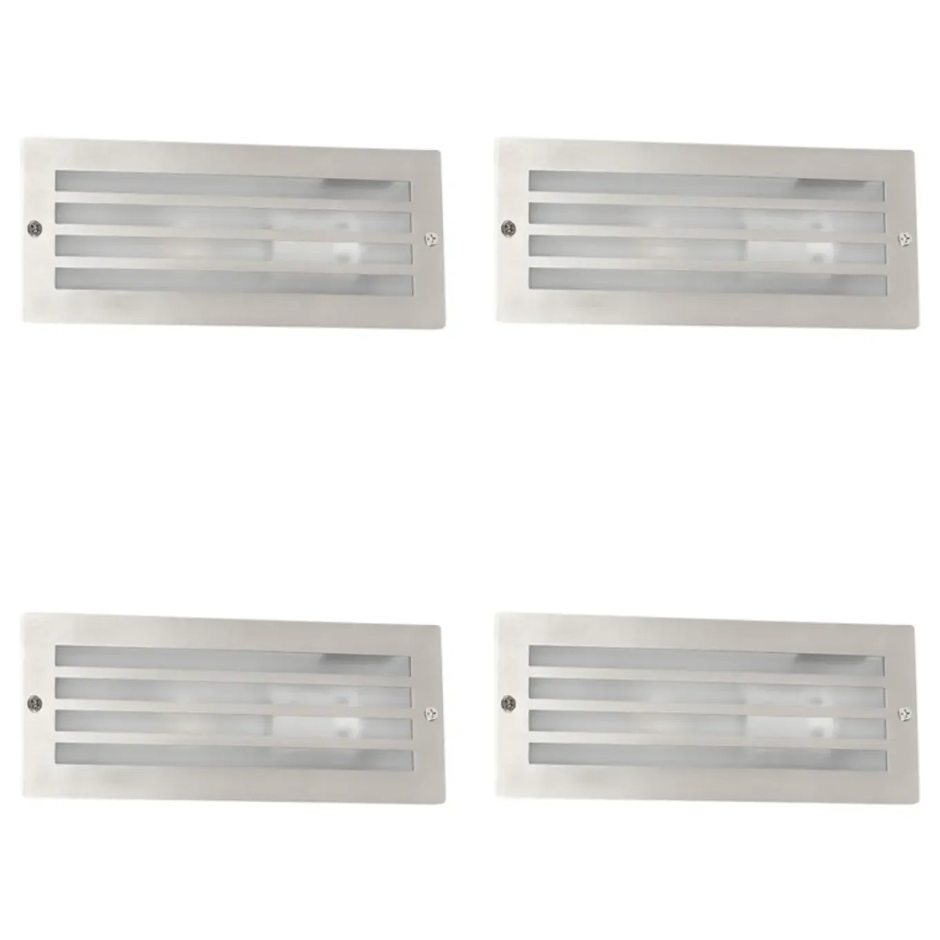 Qazqa Set Van 4 Moderne Inbouwlampen Staal Ip44 - Hurricane