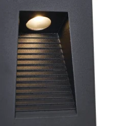 Qazqa Set Van 6 Moderne Inbouw Wandlampen Zwart 7cm Incl. Led Ip65 - Trem