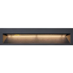 QAZQA Set Van 6 Moderne Inbouw Wandlampen Zwart 28cm Incl. Led Ip65 - Mert