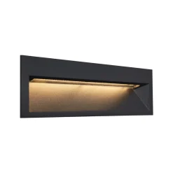 QAZQA Set Van 6 Moderne Inbouw Wandlampen Zwart 28cm Incl. Led Ip65 - Mert