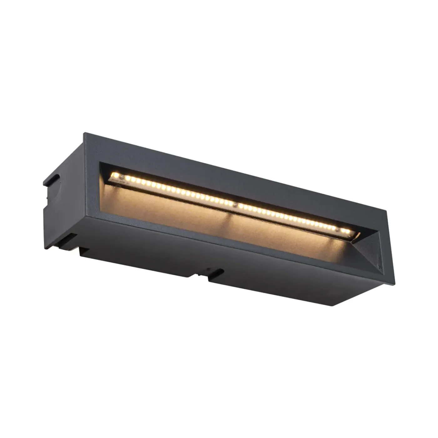 QAZQA Set Van 6 Moderne Inbouw Wandlampen Zwart 28cm Incl. Led Ip65 - Mert