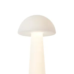 Qazqa Staande Buitenlamp Wit 80 Cm Incl. Led Ip44 - Fungi