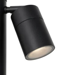 Qazqa Staande Buitenlamp Zwart 45 Cm Ip44 Verstelbaar 2-lichts - Duo