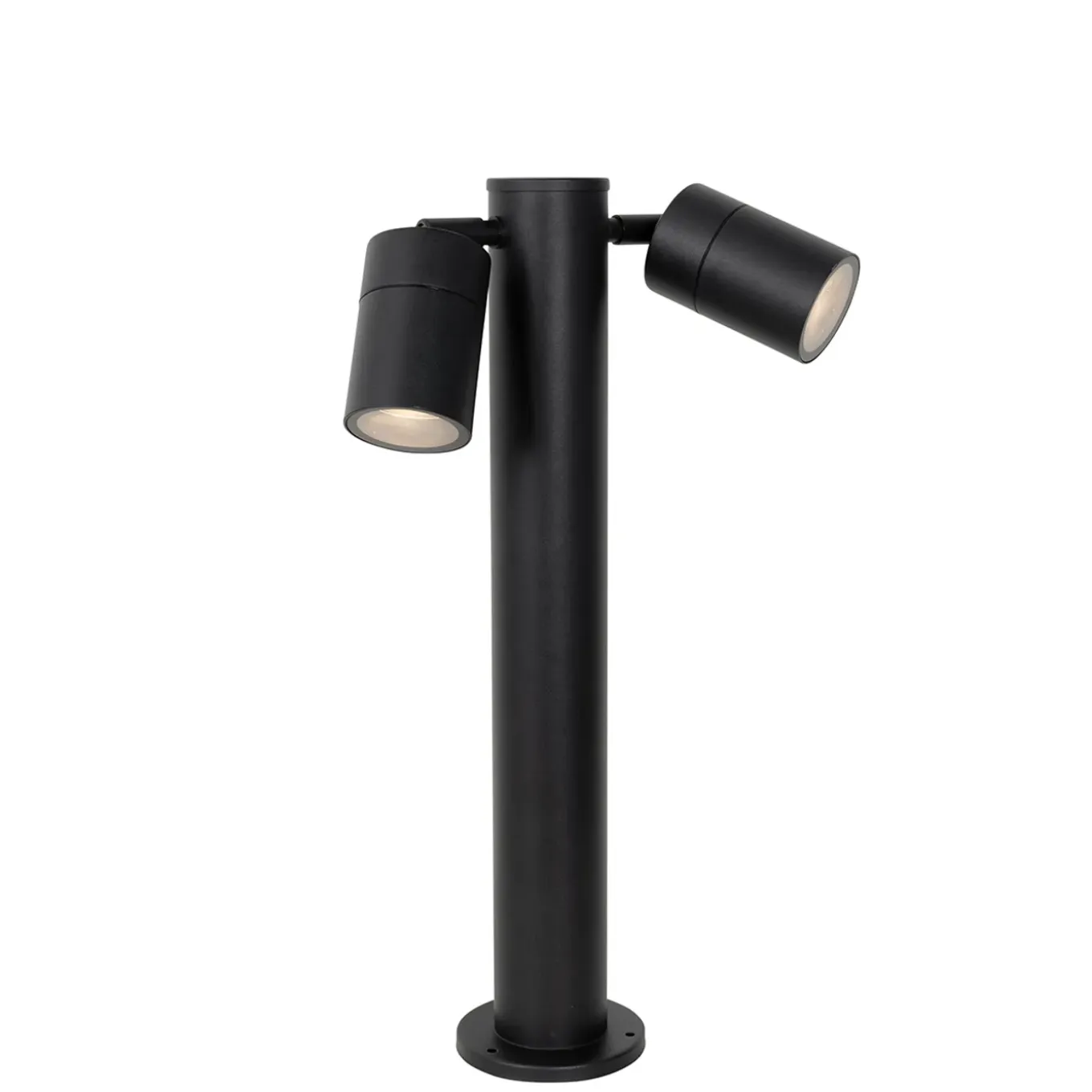 Qazqa Staande Buitenlamp Zwart 45 Cm Ip44 Verstelbaar 2-lichts - Duo