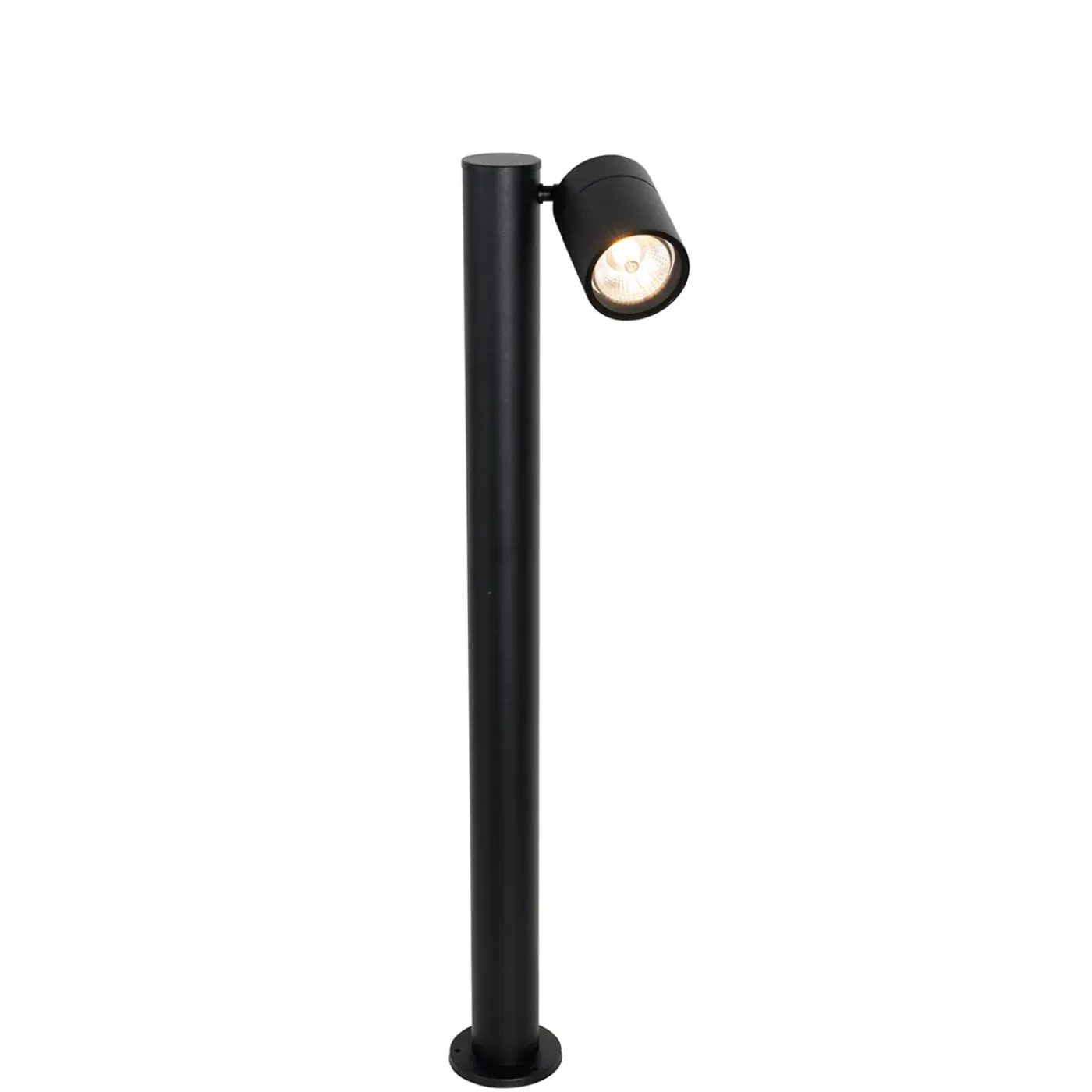 QAZQA Staande Buitenlamp Zwart 80 Cm Ar70 Verstelbaar Ip44 - Solo