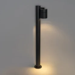 QAZQA Staande Buitenlamp Zwart 80 Cm Ar70 Verstelbaar Ip44 - Solo