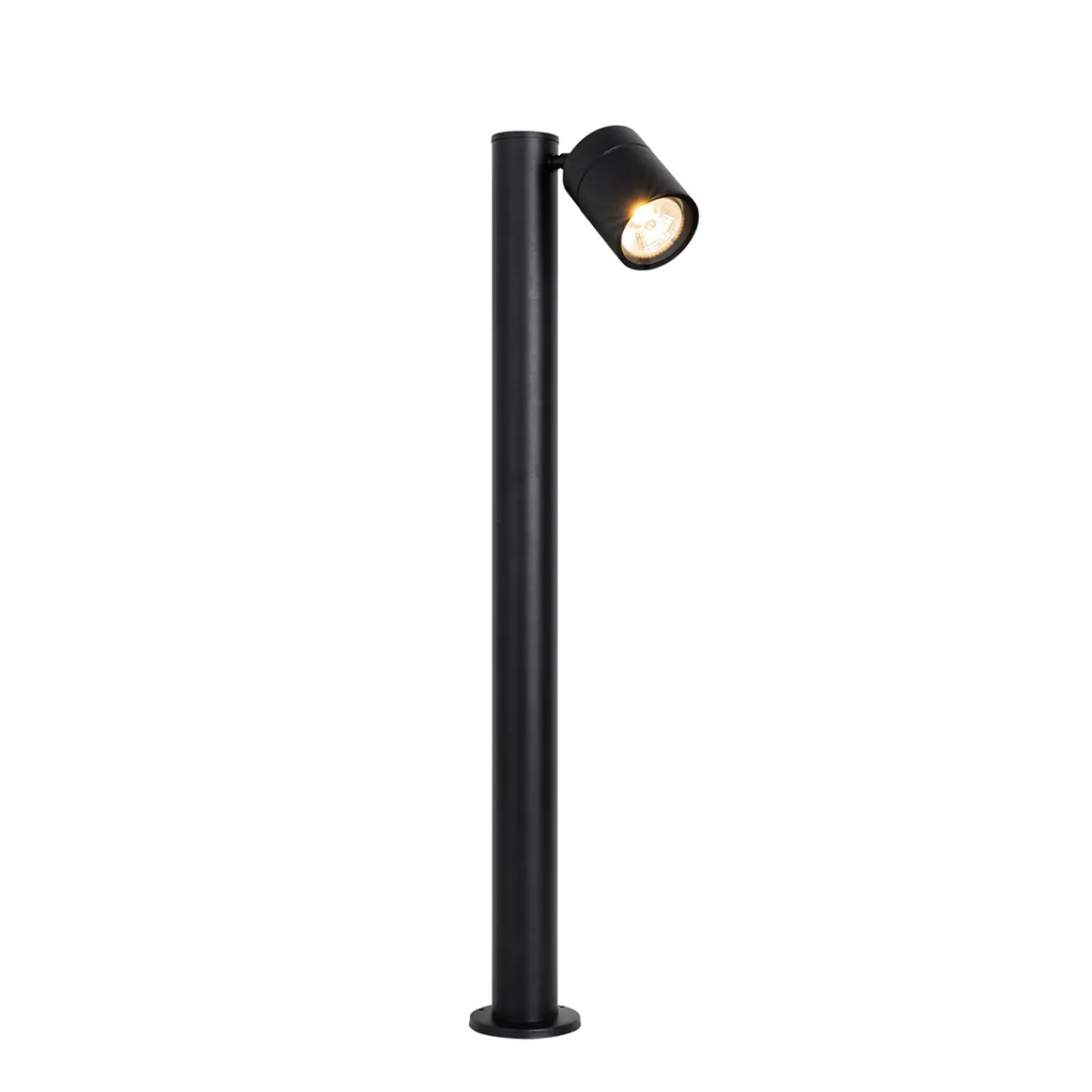 QAZQA Staande Buitenlamp Zwart 80 Cm Ar70 Verstelbaar Ip44 - Solo