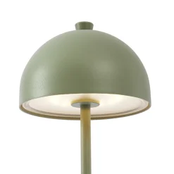Qazqa Tafellamp Groen Incl. Led Ip54 Oplaadbaar Met Laadstation - Squirrel