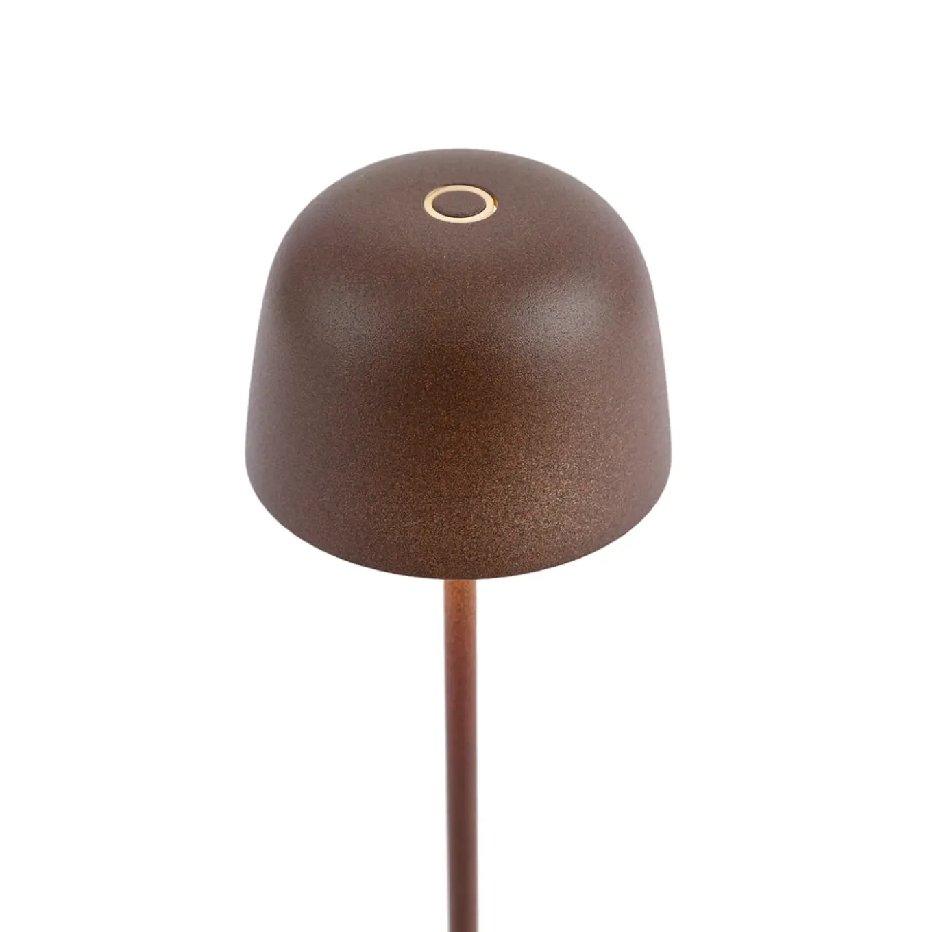 Qazqa Tafellamp Roestbruin Incl. Led Oplaadbaar Met Laadstation Ip65 - Raika