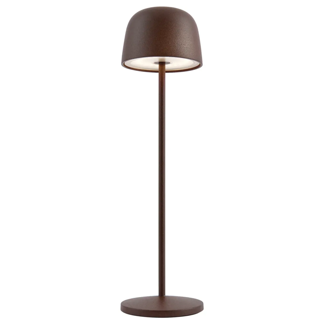 Qazqa Tafellamp Roestbruin Incl. Led Oplaadbaar Met Laadstation Ip65 - Raika
