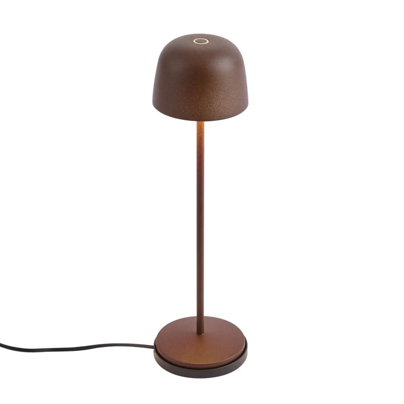 Qazqa Tafellamp Roestbruin Incl. Led Oplaadbaar Met Laadstation Ip65 - Raika