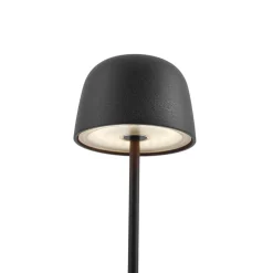 Qazqa Tafellamp Zwart Incl. Led Oplaadbaar Met Laadstation Ip65 - Raika