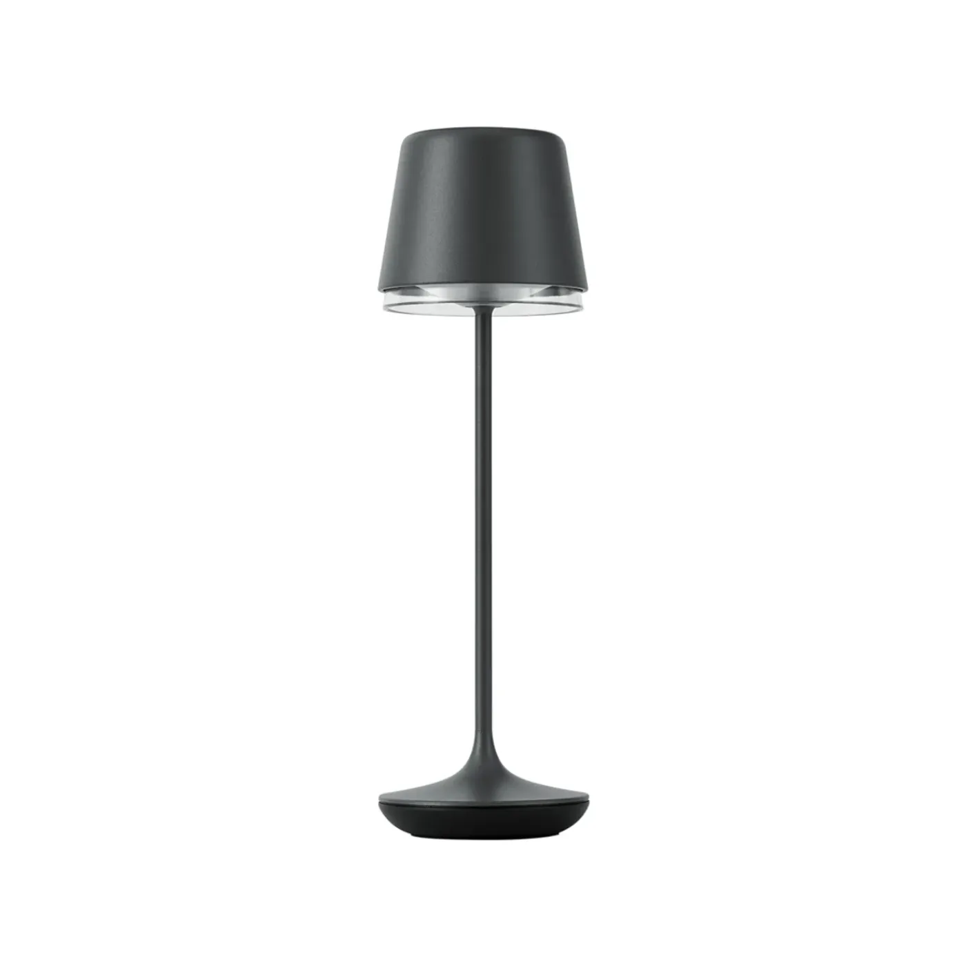 QAZQA Tafellamp Zwart Incl. Led Ip65 Oplaadbaar Met Laadstation - Treble