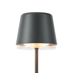 QAZQA Tafellamp Zwart Incl. Led Ip65 Oplaadbaar Met Laadstation - Treble