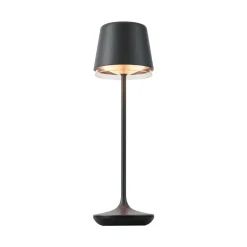 QAZQA Tafellamp Zwart Incl. Led Ip65 Oplaadbaar Met Laadstation - Treble