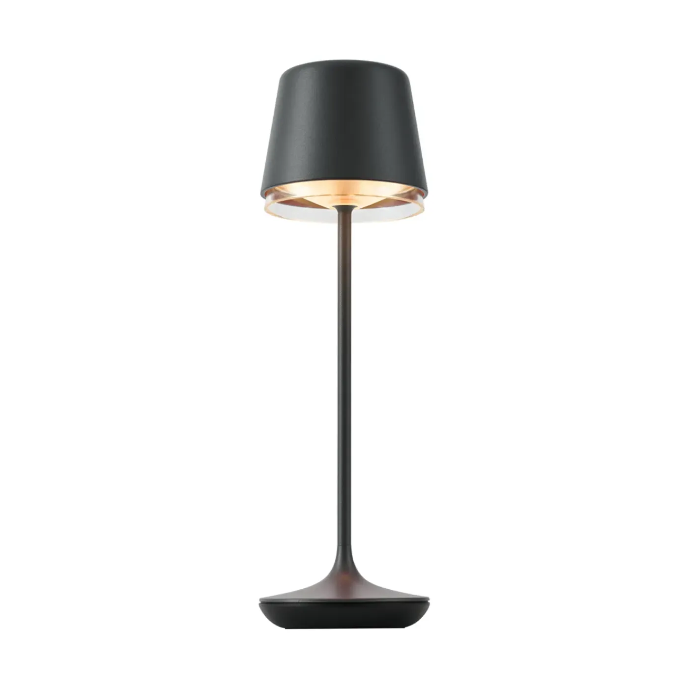QAZQA Tafellamp Zwart Incl. Led Ip65 Oplaadbaar Met Laadstation - Treble