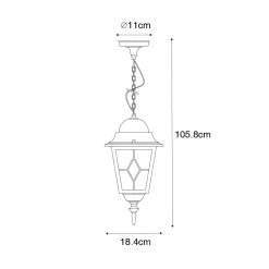 Qazqa Vintage Buiten Hanglamp Antiek Goud - Antigua