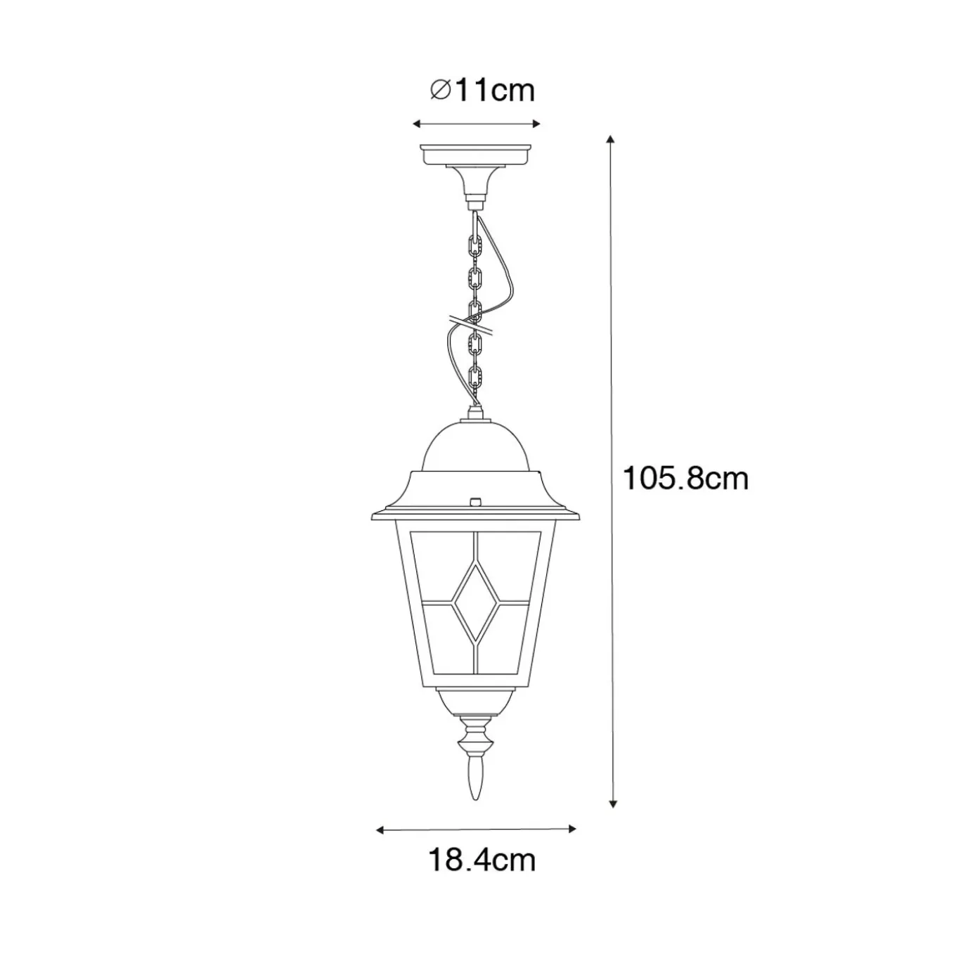 Qazqa Vintage Buiten Hanglamp Antiek Goud - Antigua