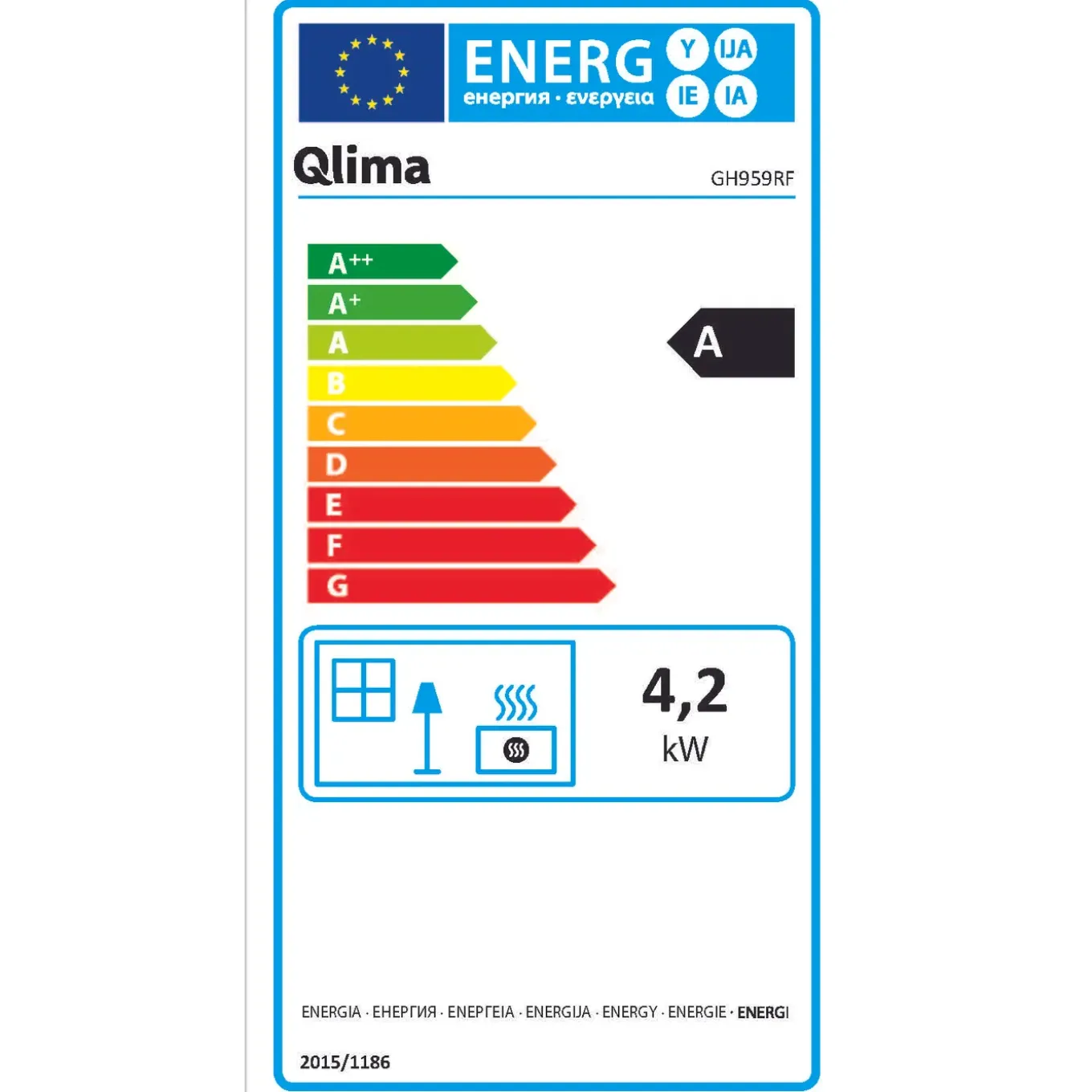 Qlima gaskachel GH959RF 5,9kW
