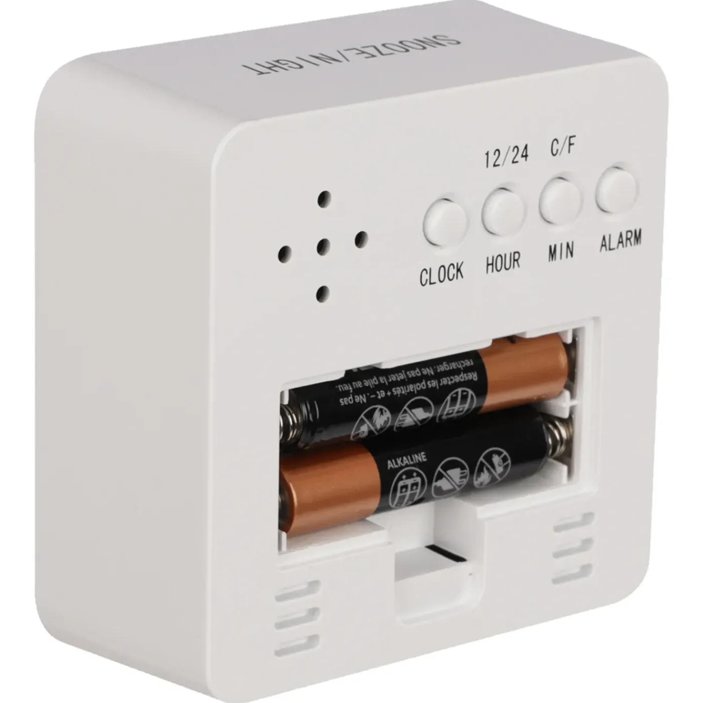 Qlink Hygrometer Met Thermometer - Wit - Klok En Wekkerfunctie