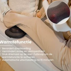 Qlt Elektrisch Massageapparaat Voor Rug, Nek, Schouders En Benen Met Warmtefunctie - Zwart