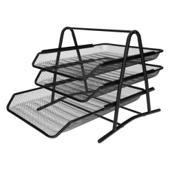 Quvio Brievenbak - 3 Laags - Metaal - Zwart