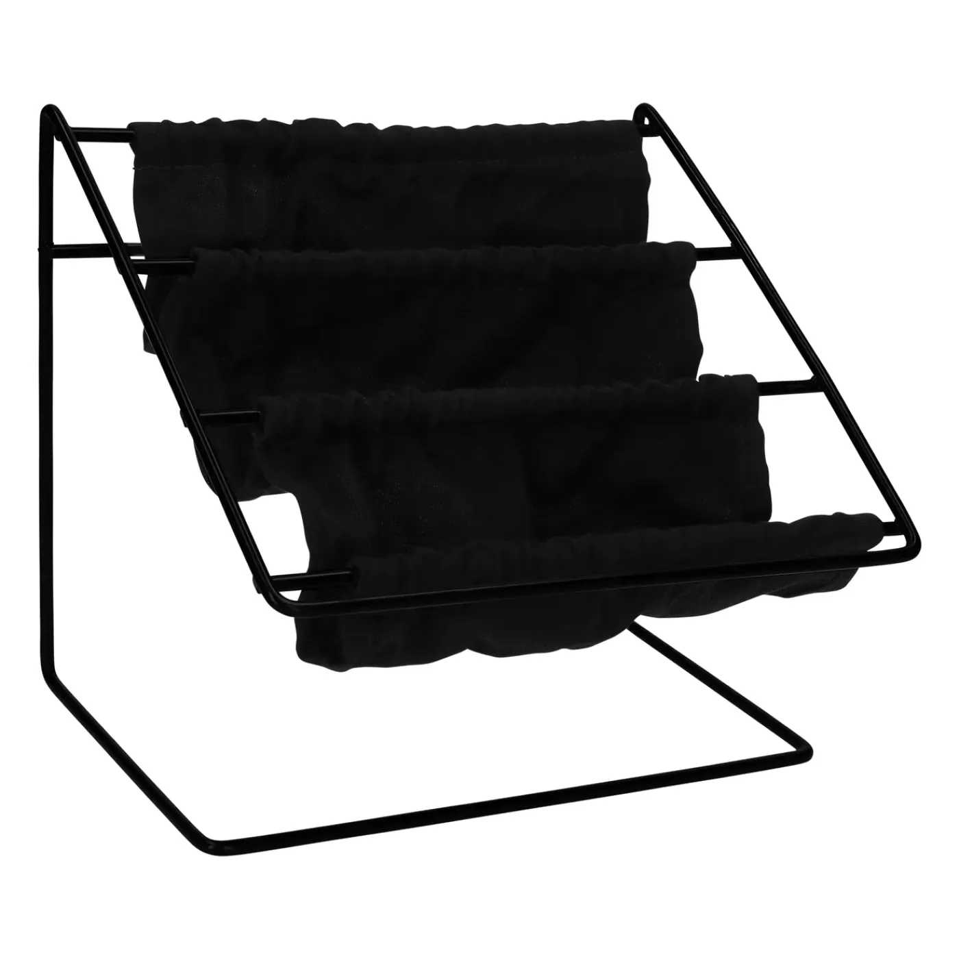 QUVIO Bureau Opbergrek - Metaal En Stof - Zwart