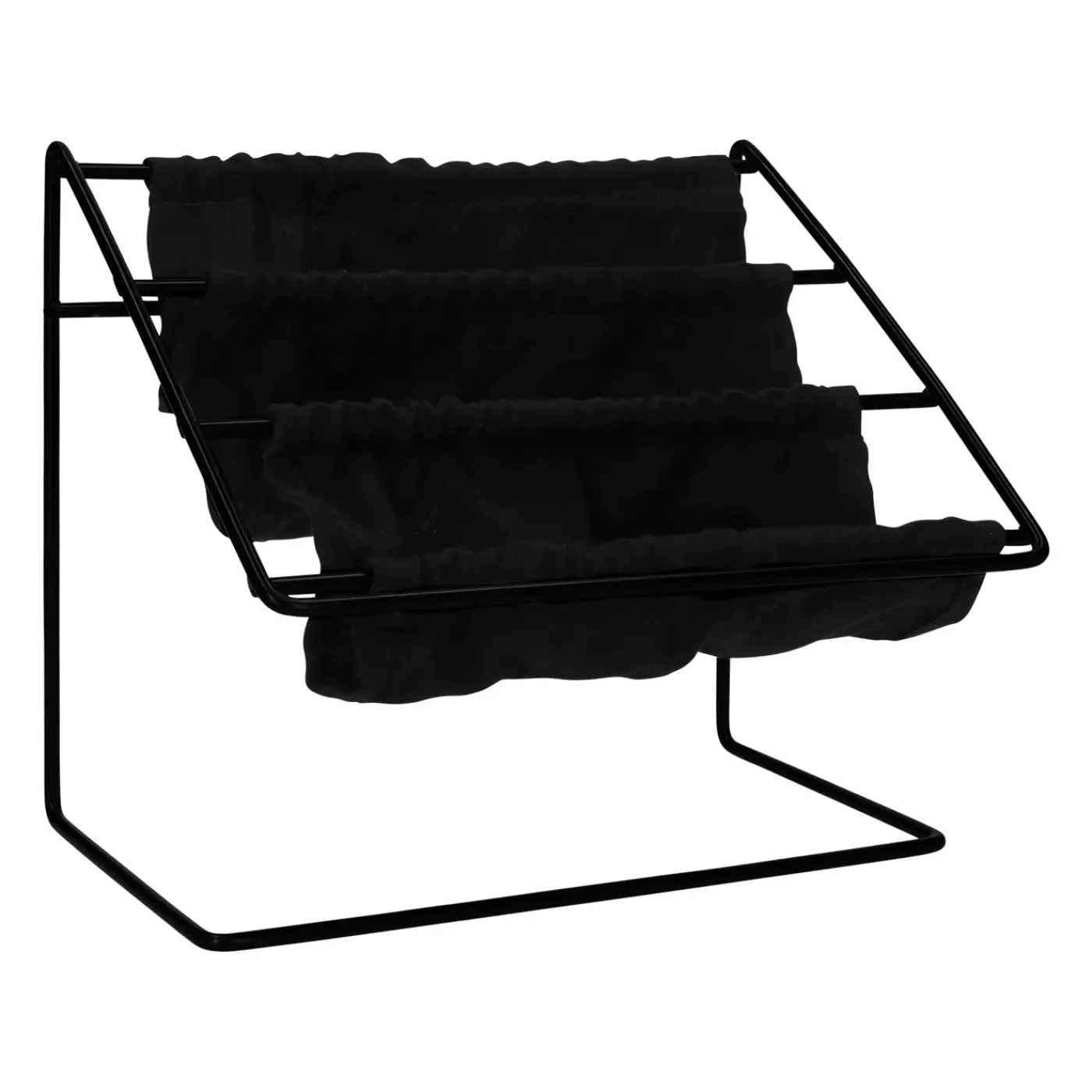 QUVIO Bureau Opbergrek - Metaal En Stof - Zwart