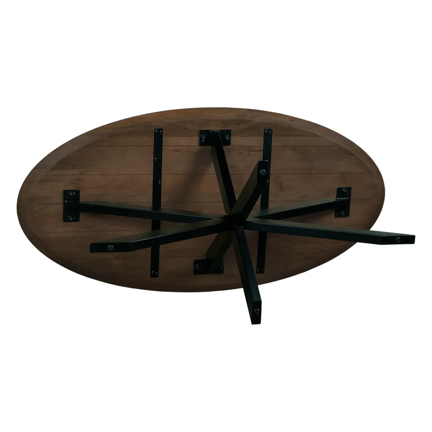 QUVIO Eettafel Sofia– Ovaal – 160x90 Cm – Kruispoot – Bruin