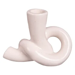 Quvio Kaarsenhouder - Knot - Keramiek - Beige