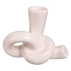 Quvio Kaarsenhouder - Knot - Keramiek - Beige