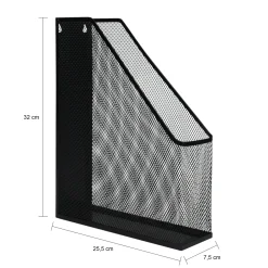 QUVIO Organizer Boeken & Tijdschriften Mesh Enkel - Zwart