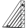 QUVIO Tijdschriften / Boeken Houder Wand Driehoek Metaal - Zwart